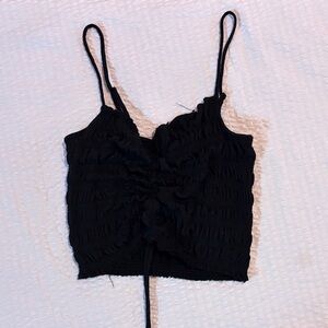 RUE21 black Ruched Women's Top